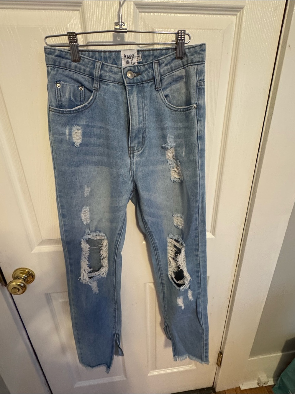 Princess Polly Light Blue High-Rise Denim Jeans